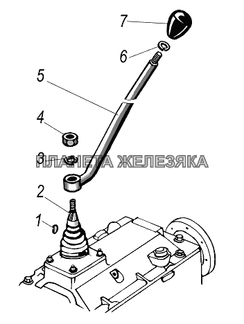 Установка рычага переключения передач УРАЛ-4320-60