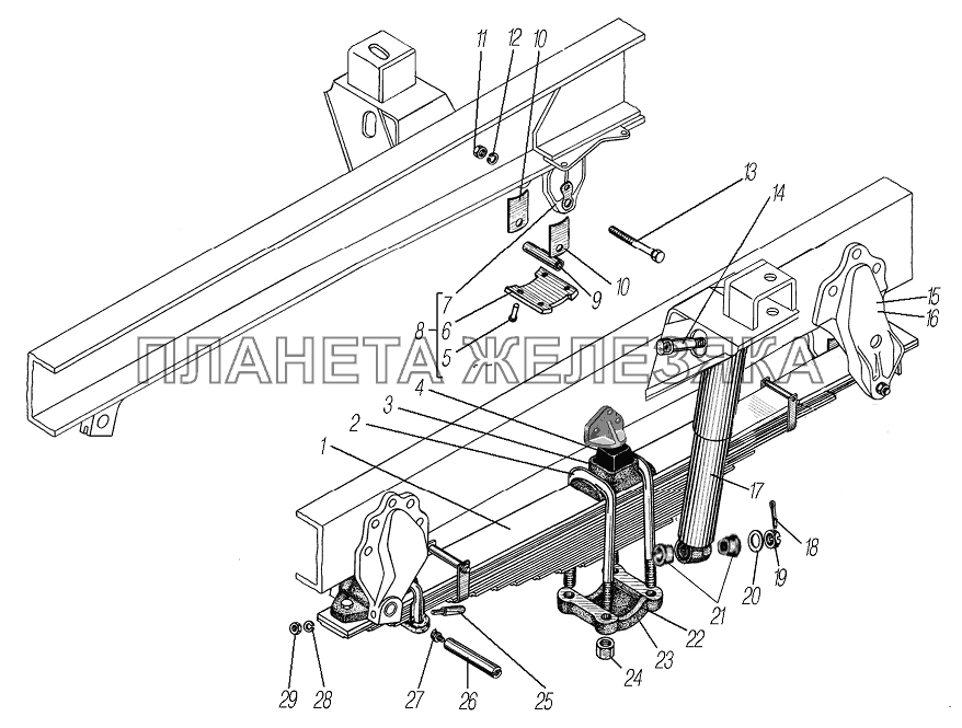 Передняя подвеска УРАЛ-4320-60