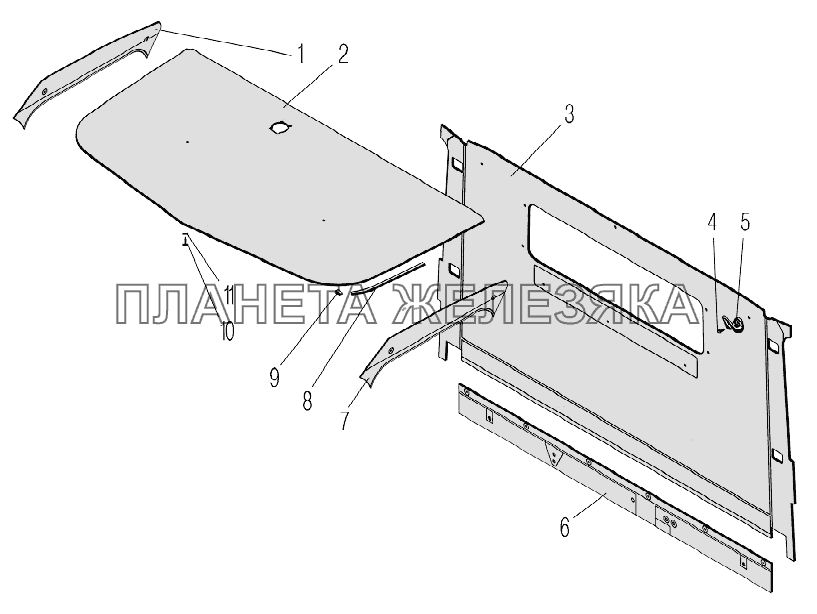 Обивка кабины УРАЛ-4320-61