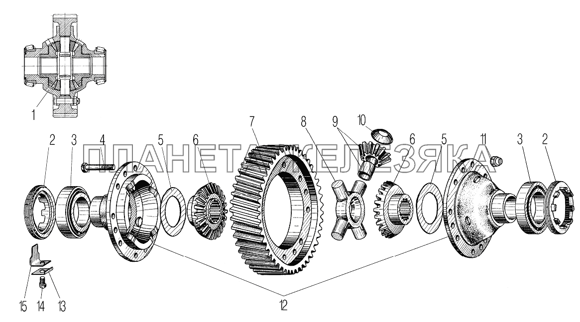 Дифференциал переднего моста УРАЛ-4320-61