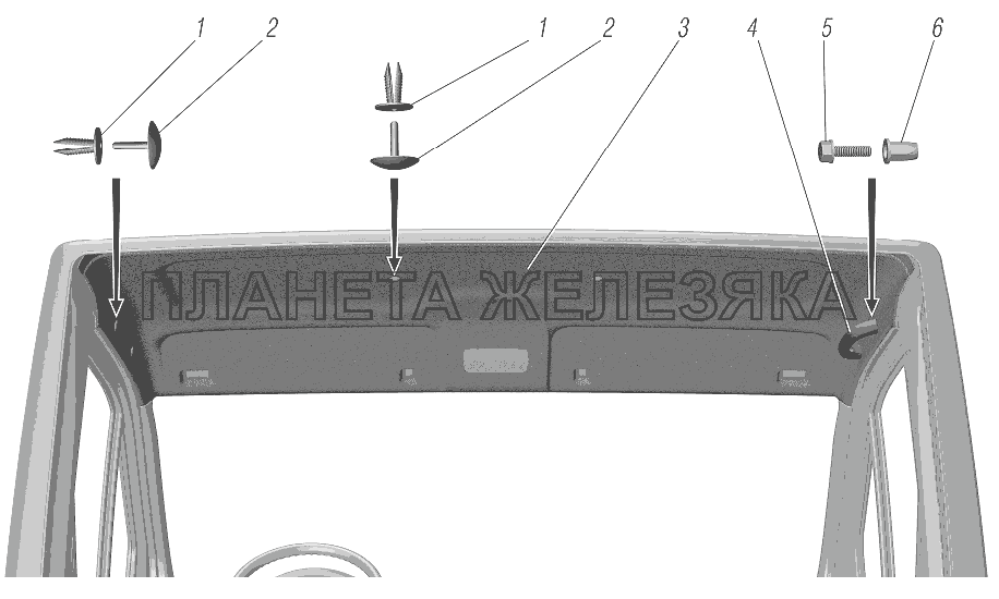 Установка обивки крыши УРАЛ-4320-6951-74