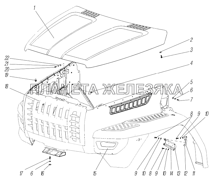 Установка оперения УРАЛ-4320-6951-74