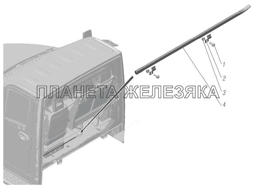 Установка деталей крепления инструмента УРАЛ-4320-6951-74