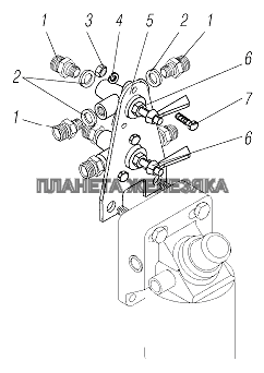 Установка топливных кранов УРАЛ-4320-6951-74