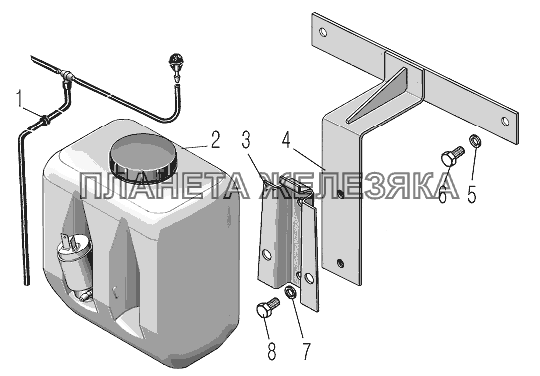 Омыватель ветрового стекла УРАЛ-4320-80М/82М