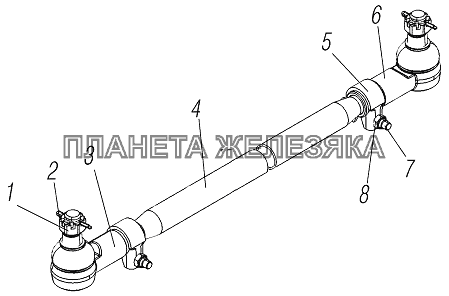 Тяга поперечная БМ4320-3414052-11 (Применяется взамен 180-3414052) УРАЛ-4320-80М/82М