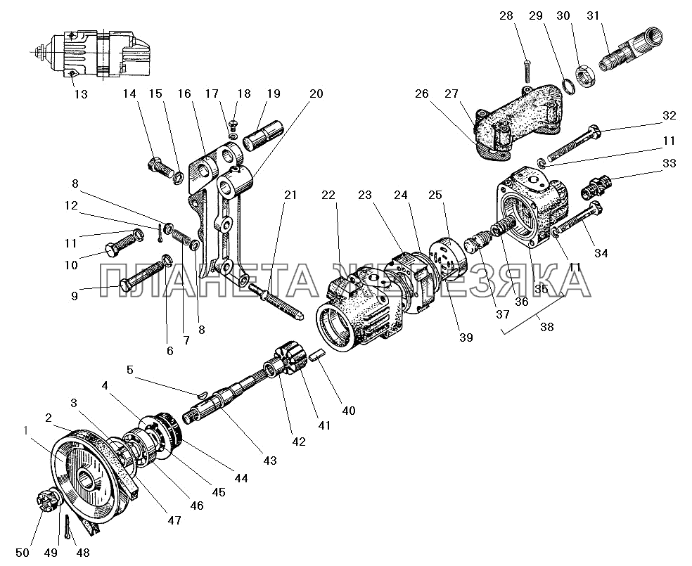 Насос гидроусилителя руля УРАЛ-4320-31