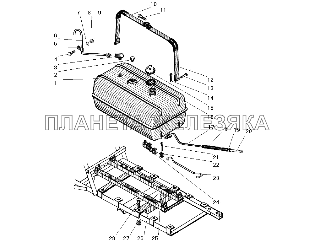 Дополнительный топливный бак УРАЛ-4320-31