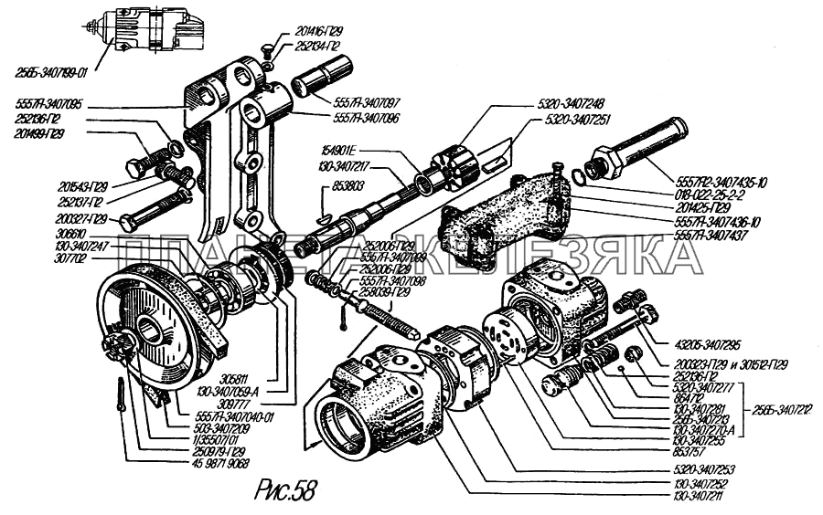 Насос гидроусилителя руля УРАЛ-4320-31