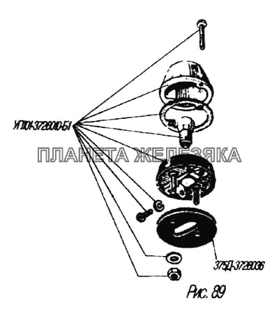 Фонарь знака автопоезда УРАЛ-4320-31