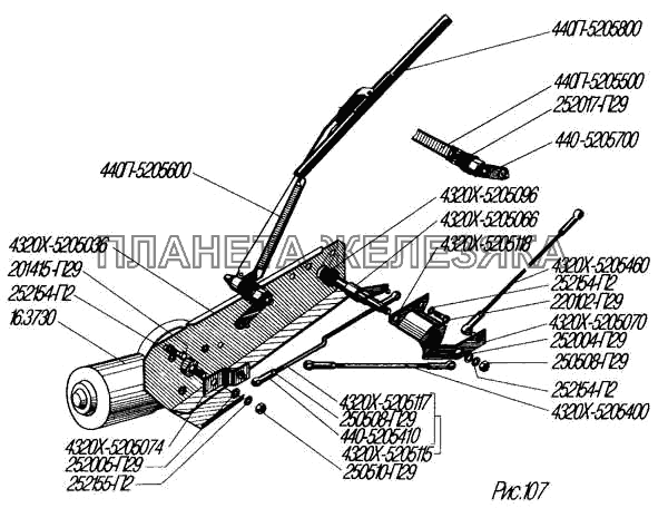 Стеклоочиститель и его привод УРАЛ-4320-31