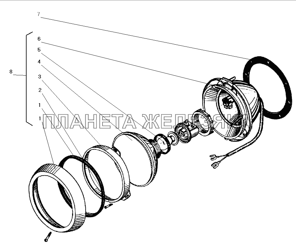 Фара УРАЛ-43203-10