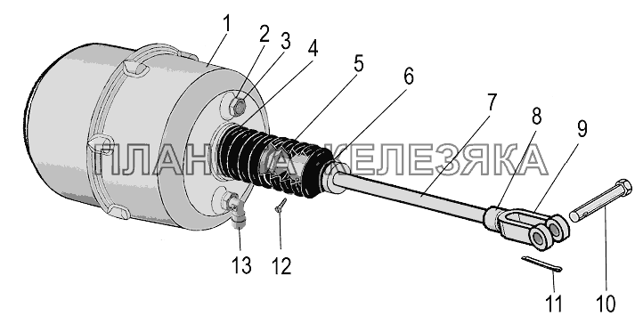 Камера тормозная УРАЛ-43204-1153-70