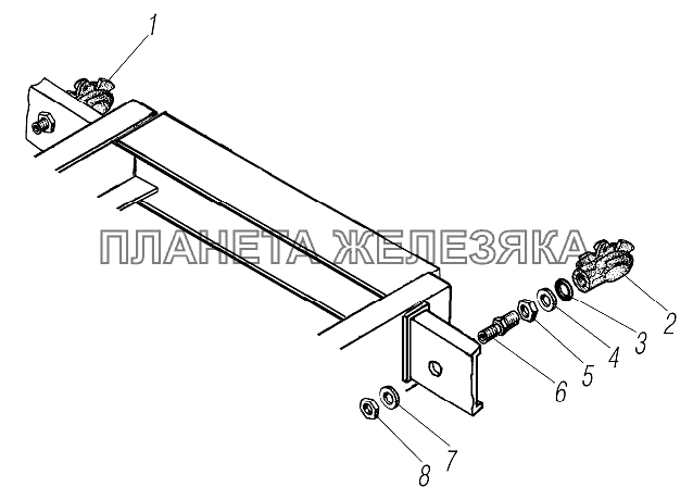 Установка соединительных  головок УРАЛ-43204-1111-70