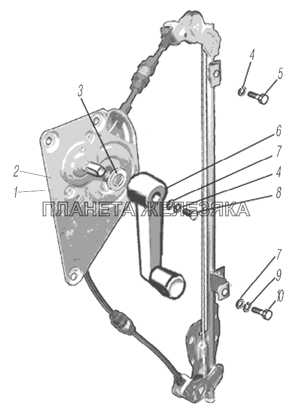 Стеклоподъемник УРАЛ-43204-1153-70