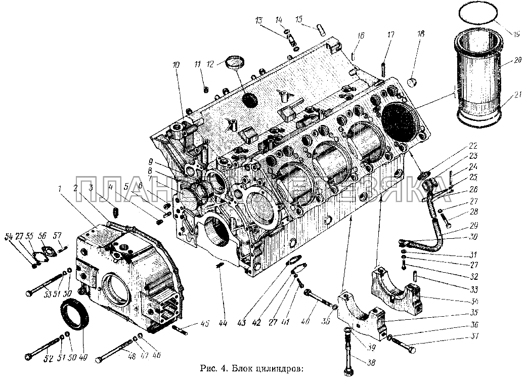 Блок цилиндров УРАЛ-4320