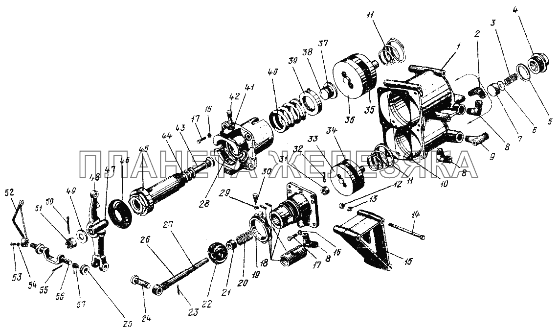 Кран тормозной УРАЛ-4320