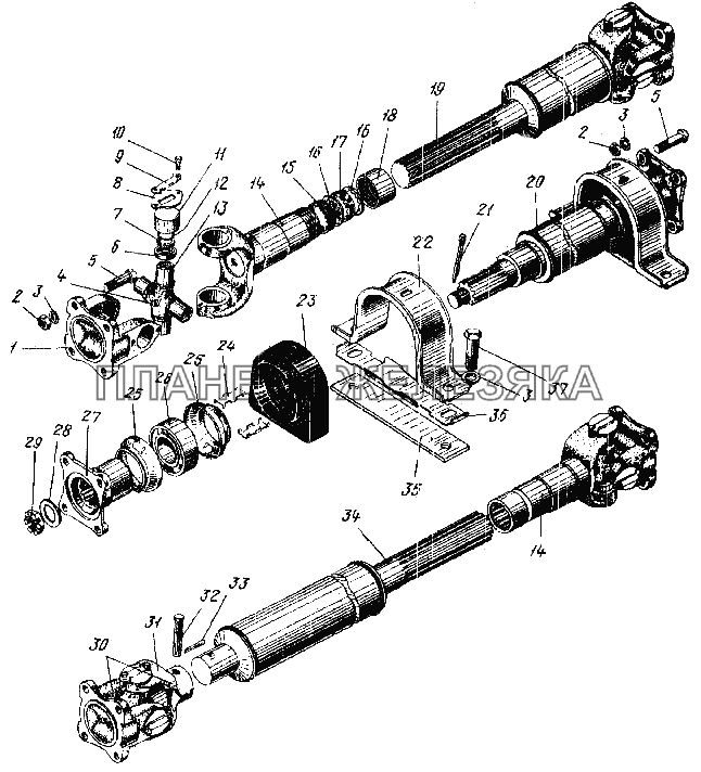 Привод лебедки УРАЛ-4320