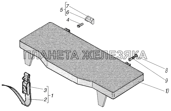 Установка спального места УРАЛ-44202-3511-80