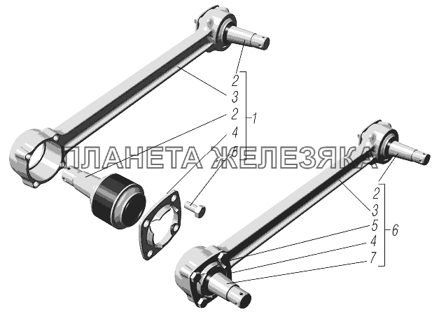 Реактивная штанга УРАЛ-44202-3511-80