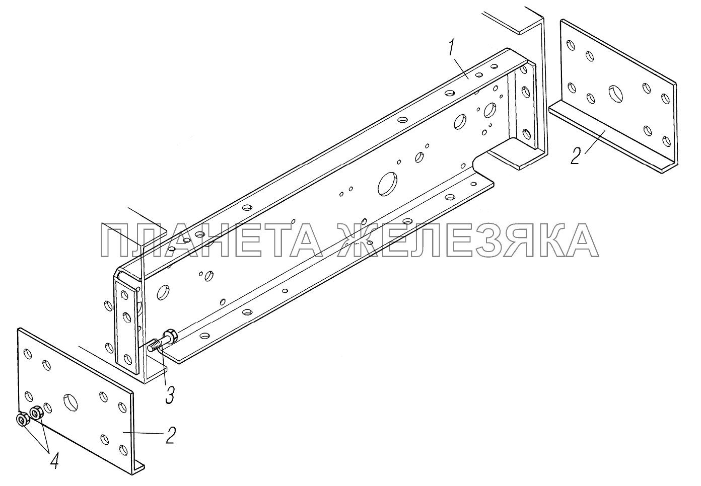 Установка поперечины №6 рамы УРАЛ-44202-3511-80М