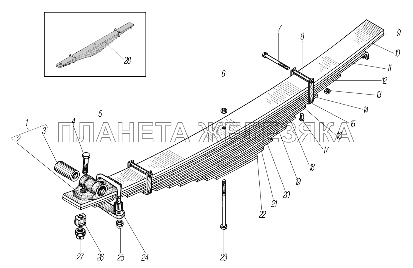 Передняя рессора УРАЛ-44202-3511-80М