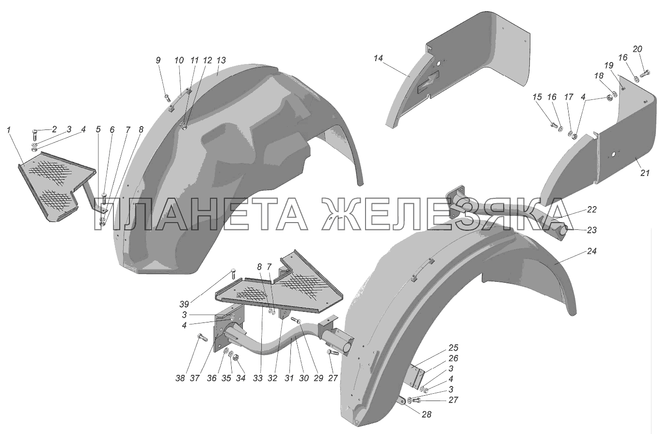 Установка арок колес УРАЛ-44202-0511-58