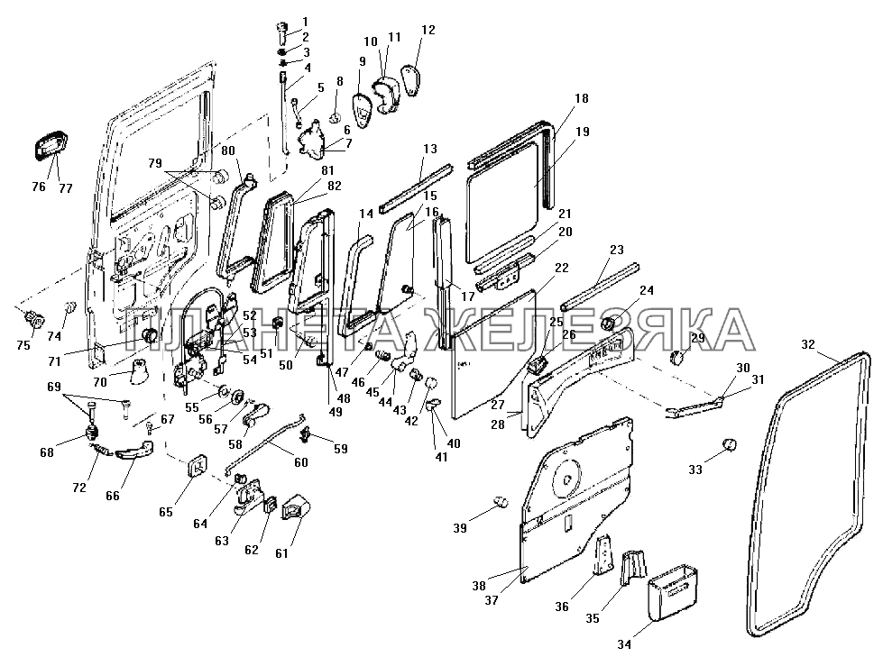 Двери кабины УРАЛ-532301