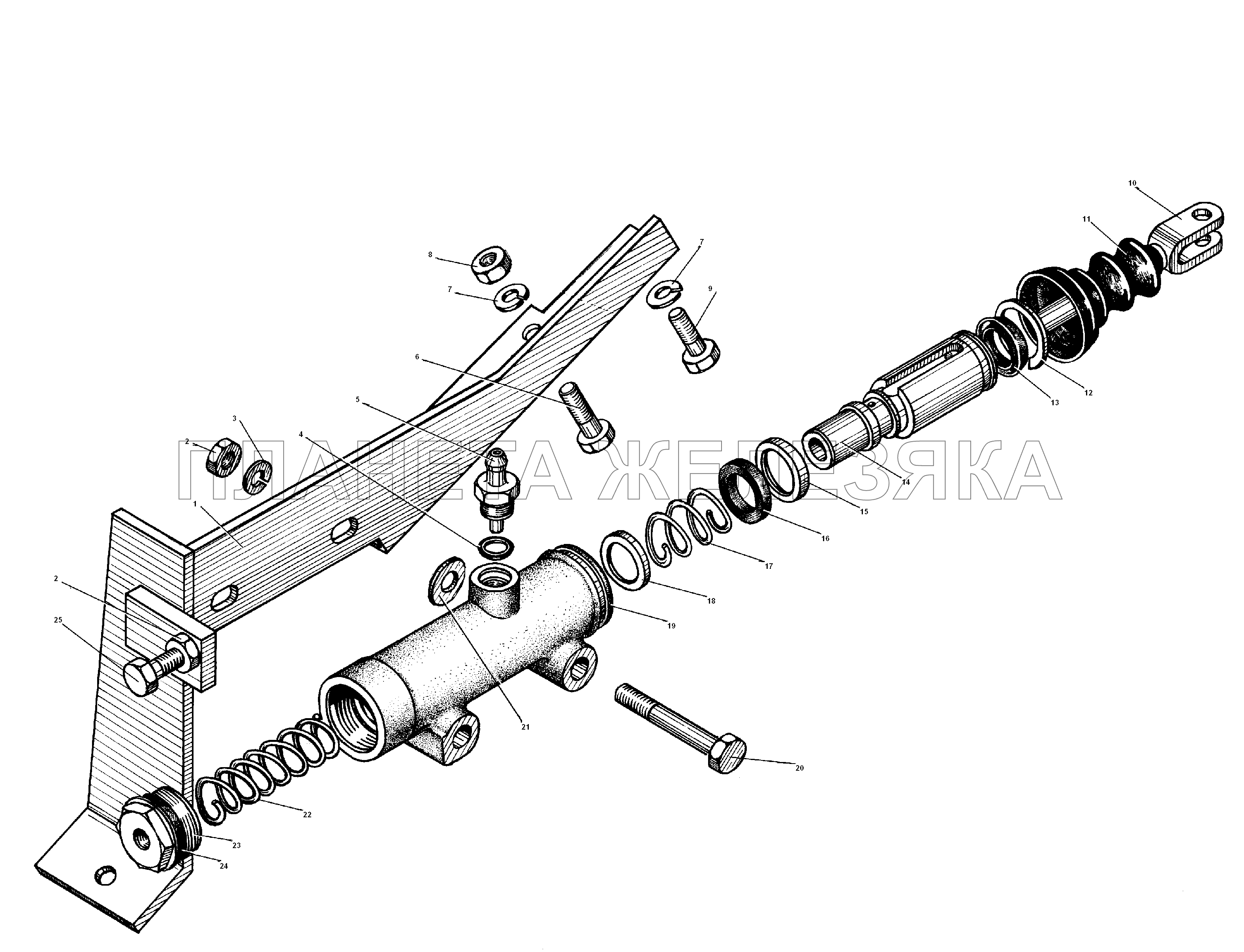 Цилиндр гидравлический УРАЛ-5557-31