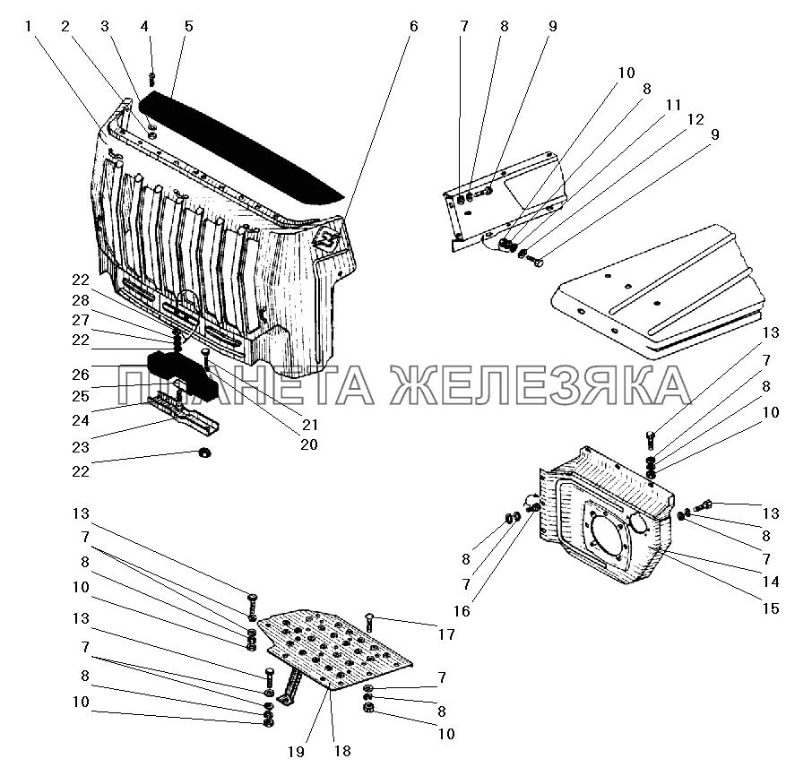 Облицовка радиатора УРАЛ-55571-40