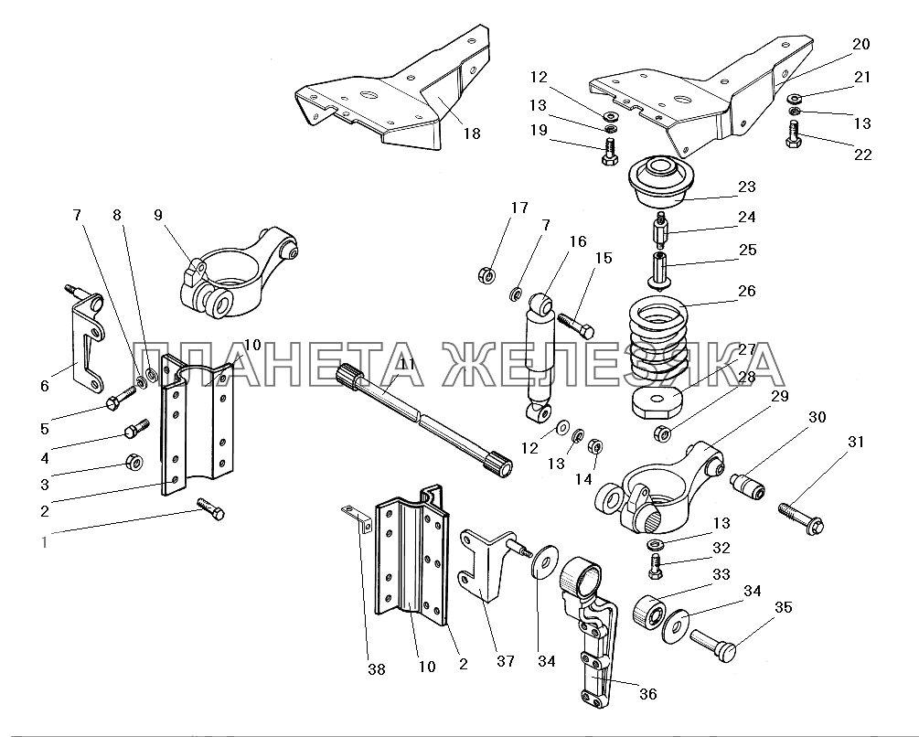 Опора кабины передняя УРАЛ-63685