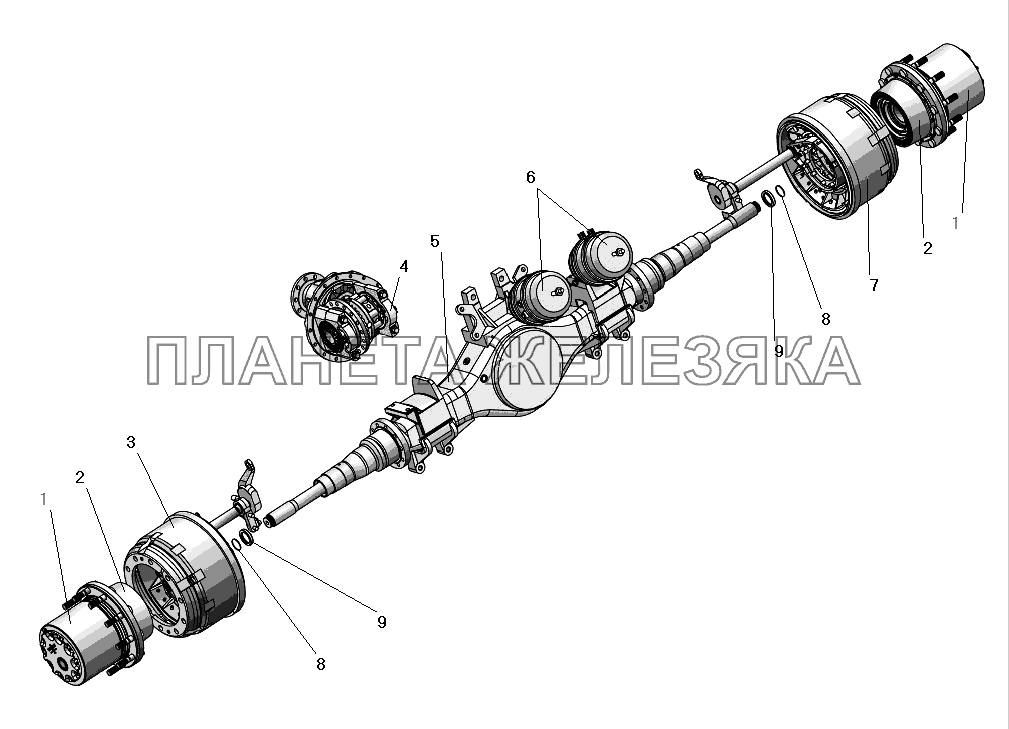 Задний мост урал