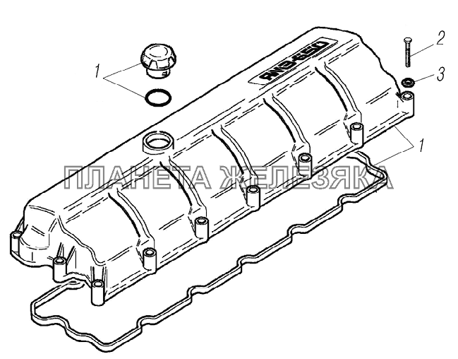 Крышка головки блока цилиндров УРАЛ-6370-1151