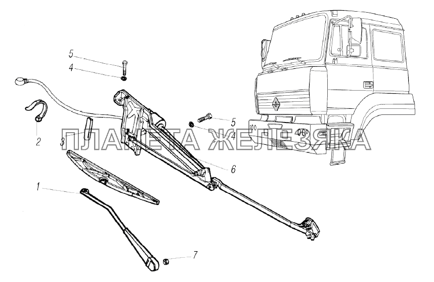 Стеклоочиститель УРАЛ-6370-1151