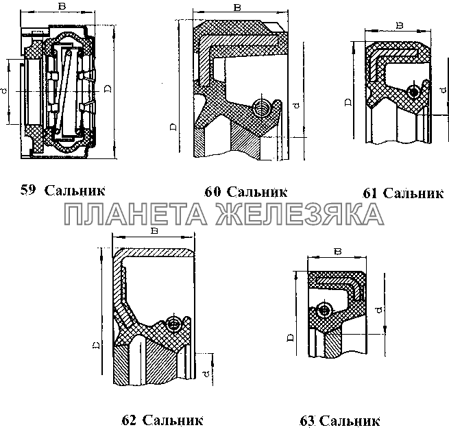 Сальники ВАЗ-1111 