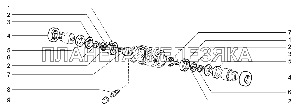 Цилиндр колесный заднего тормоза LADA-1117, 1118, 1119