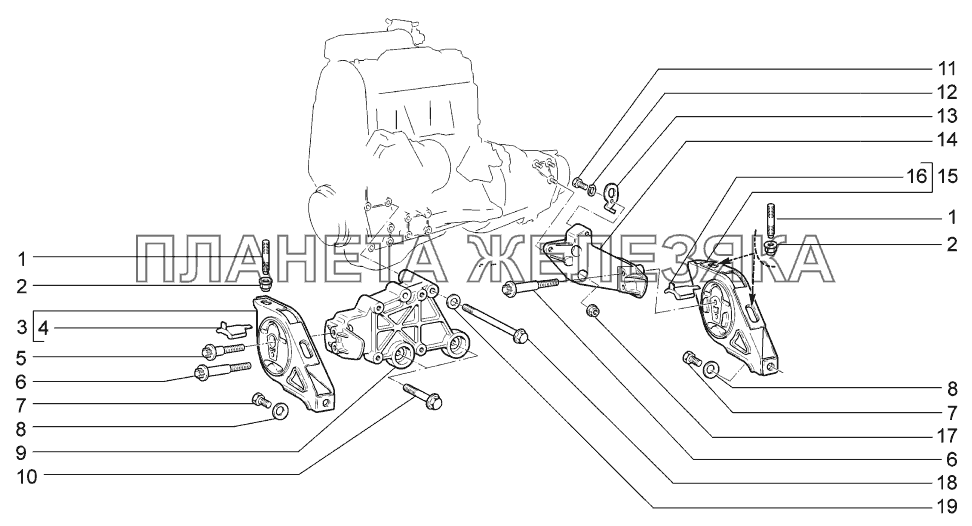 Подвеска двигателя LADA-1119 Sport