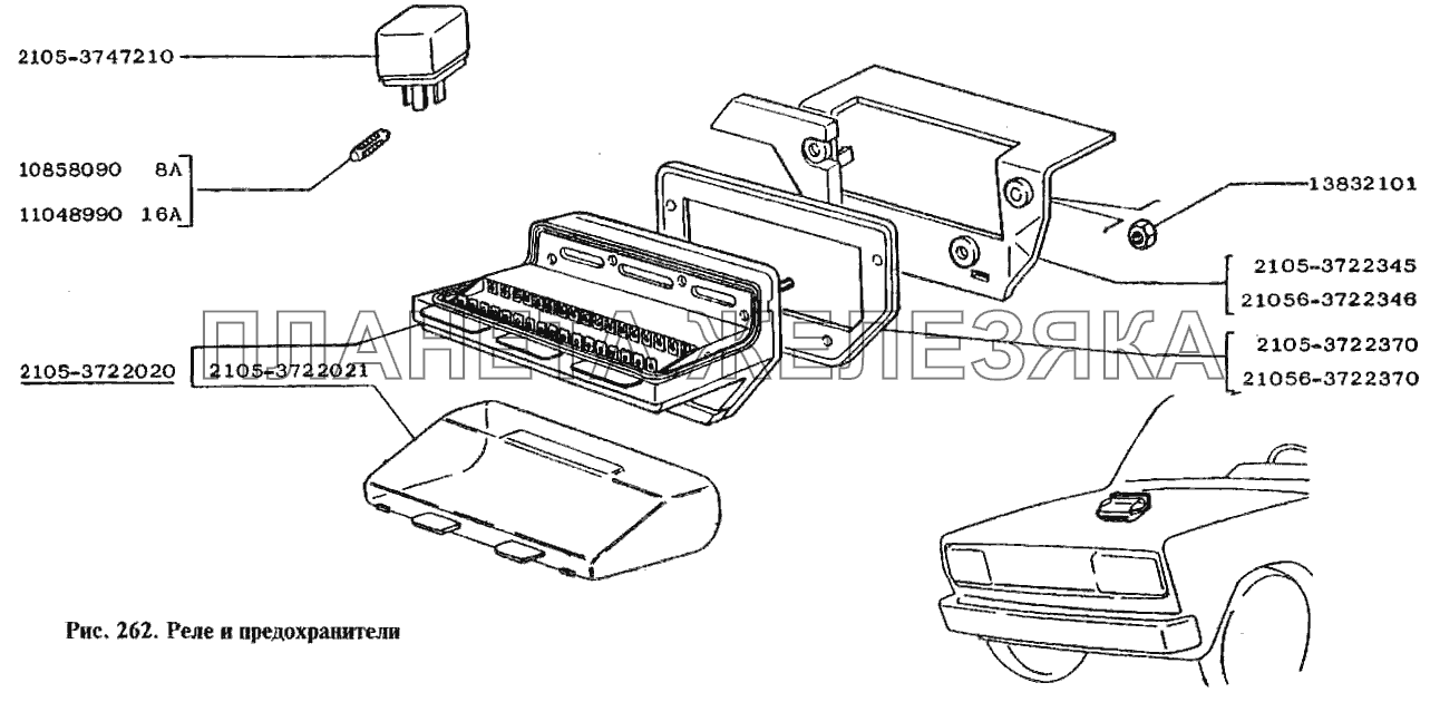Ваз 2105 схема предохранителей нового образца
