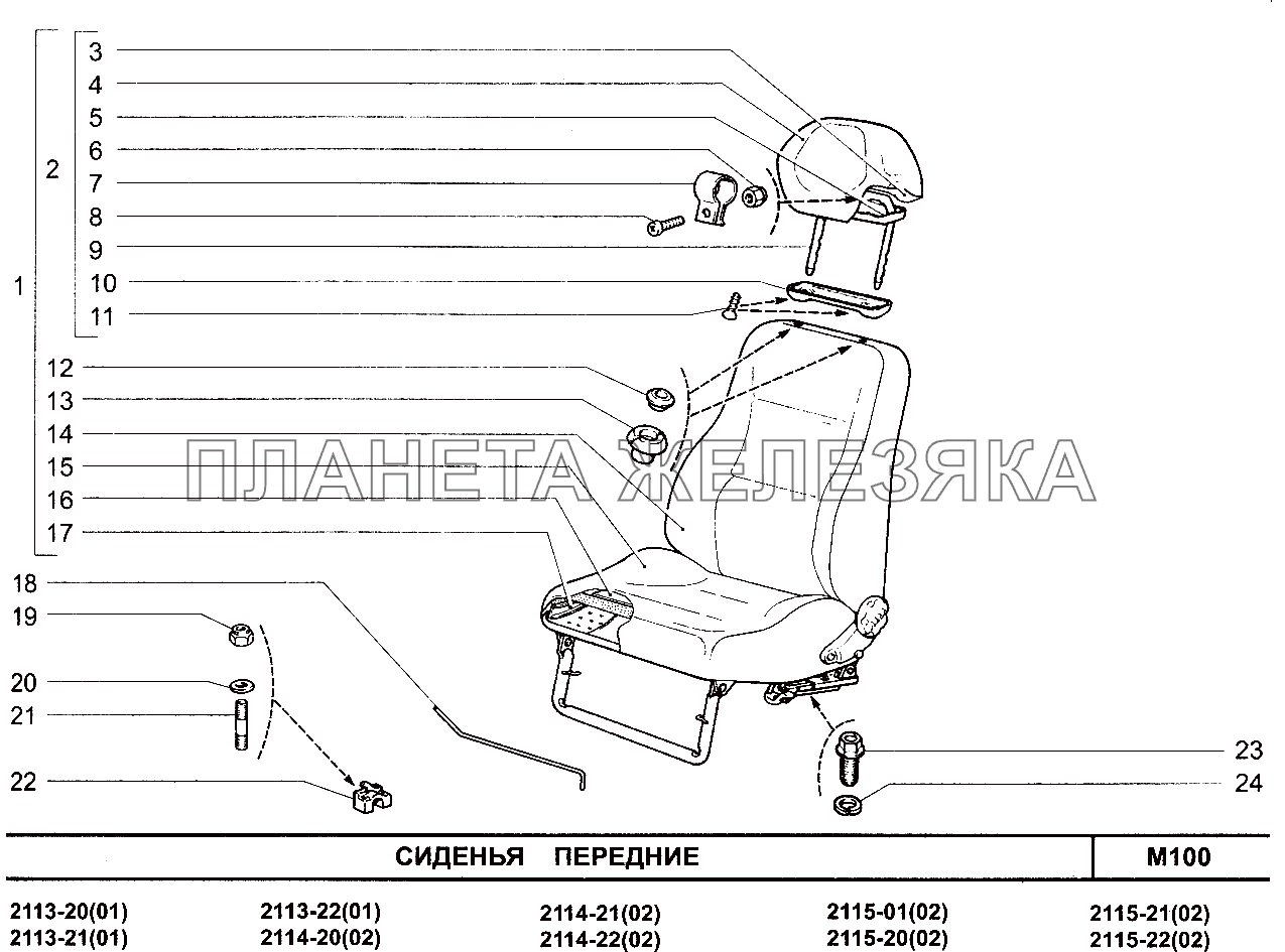 Сиденья передние ВАЗ-2115