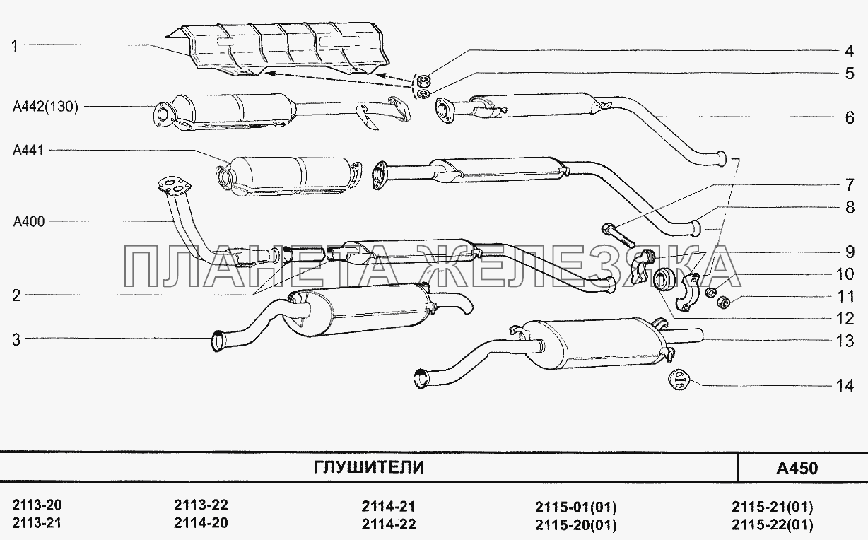 Глушители ВАЗ-2115