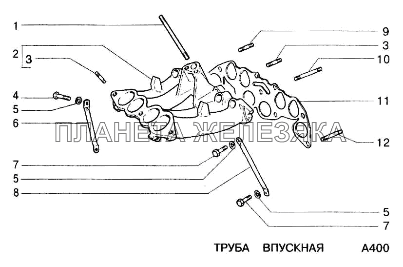 Труба впускная ВАЗ-2123