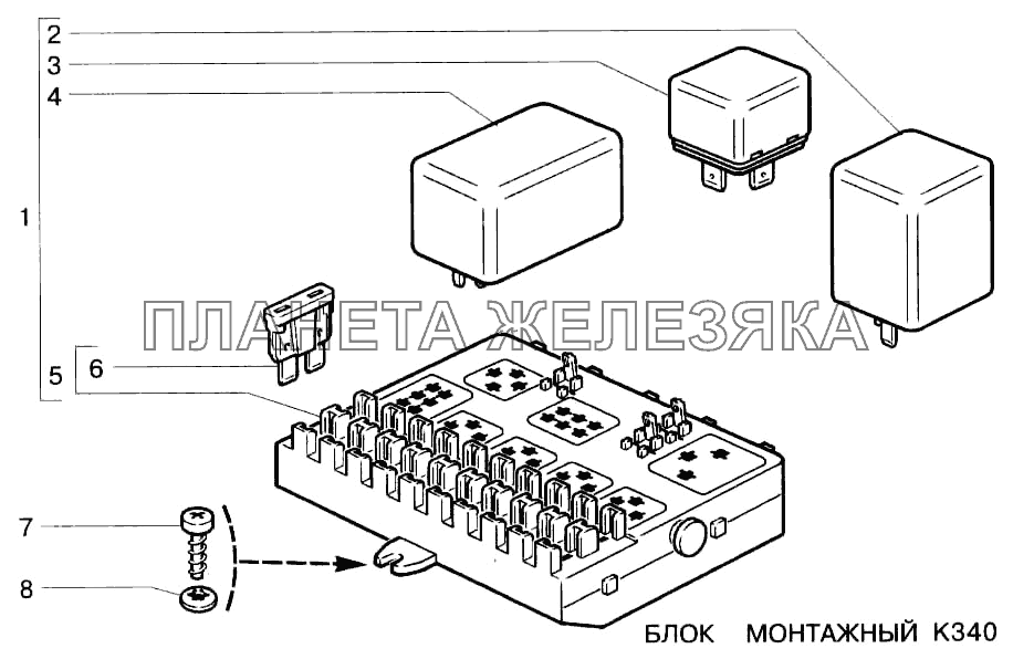 Блок монтажный ВАЗ-2123