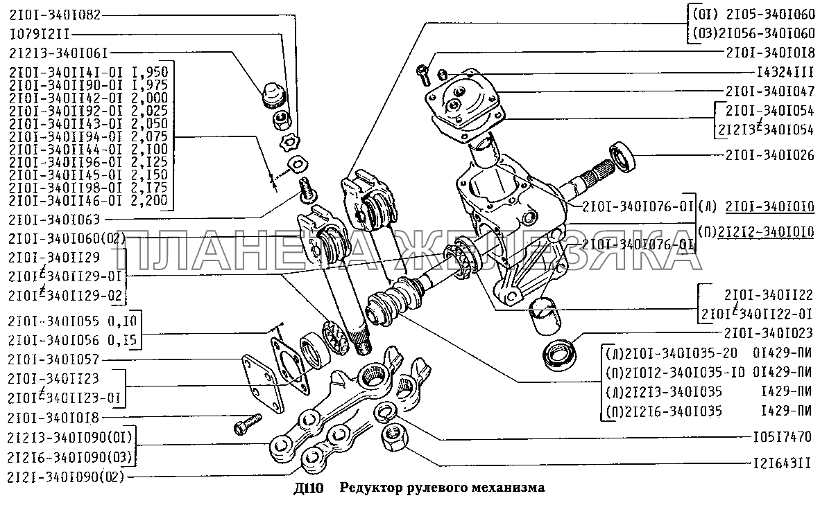 Редуктор рулевого механизма ВАЗ-2131