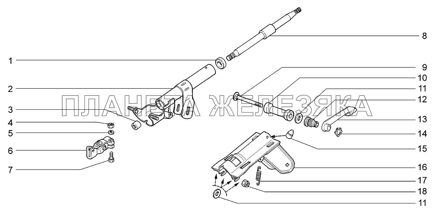 Вал рулевого управления ВАЗ-2170 