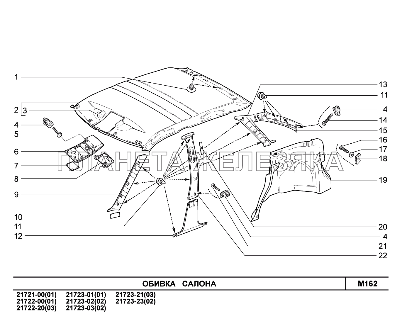 M162. Обивка салона ВАЗ-2170 