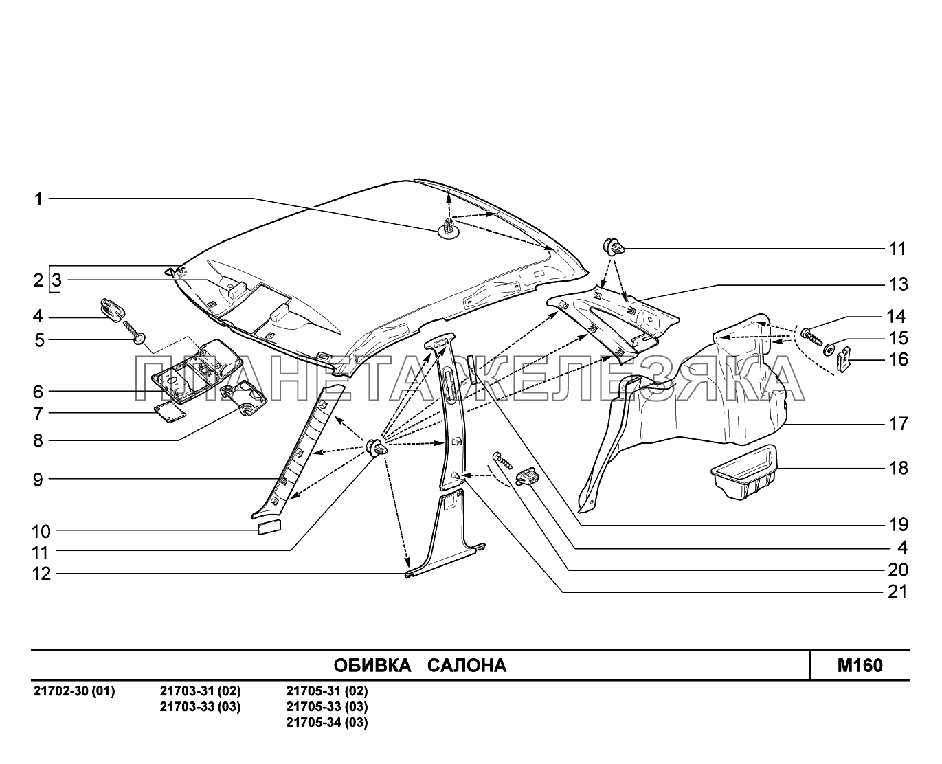 M160. Обивка салона ВАЗ-2170 