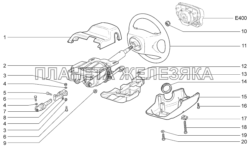 Колонка рулевая LADA Priora Coupe