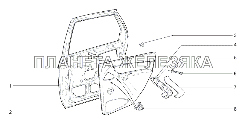 Двери задние Lada Granta-2190