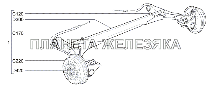 Рычаги задней подвески с тормозами Lada Granta-2190