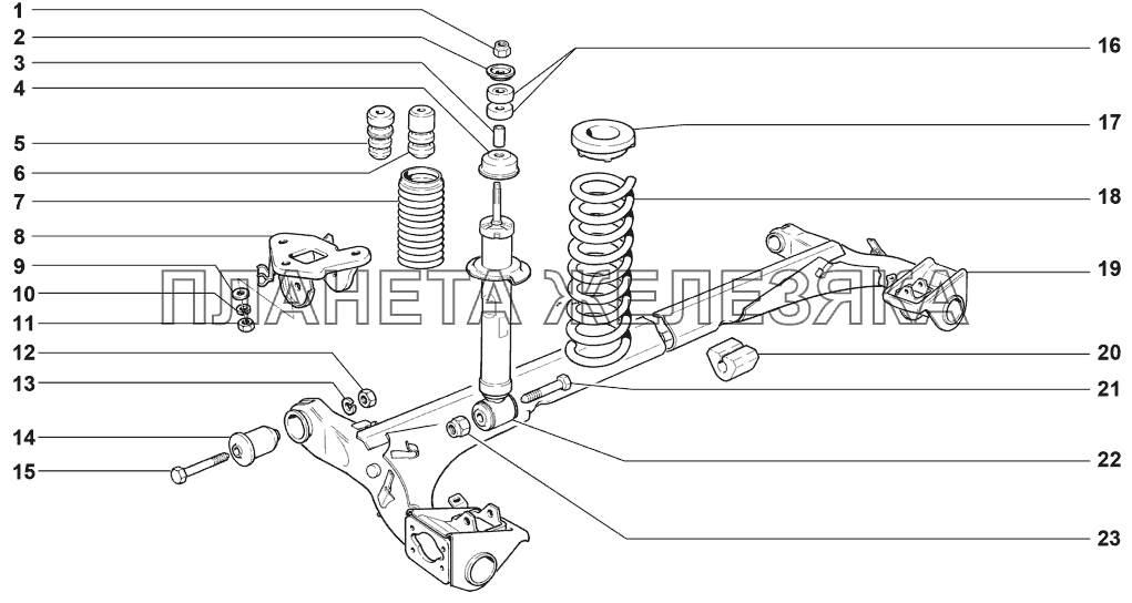 Подвеска задняя Lada Granta sport (доп.)